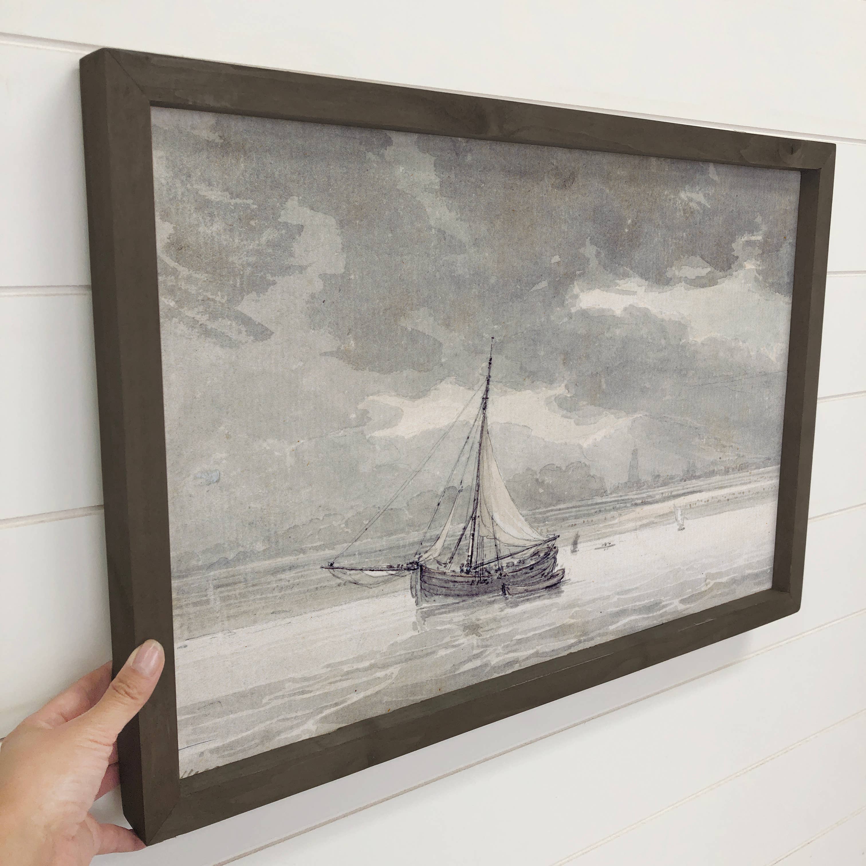 River Thames Ship - Ship Canvas Art - Wood