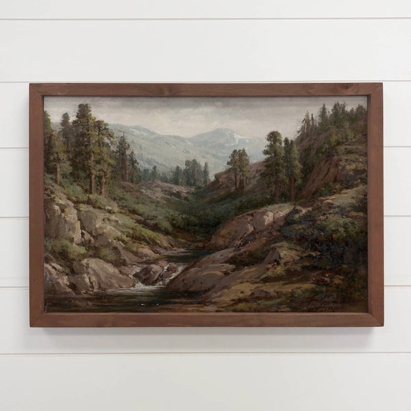 Sierra Nevada Summit - Nature Canvas Art - Wood Framed Art
