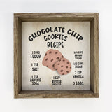 Chocolate Cookie Recipe Small Kitchen Home Decor Sign