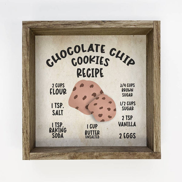 Chocolate Cookie Recipe Small Kitchen Home Decor Sign