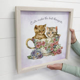 Cats Make the Best Therapists - Cute Framed Animal Decor -