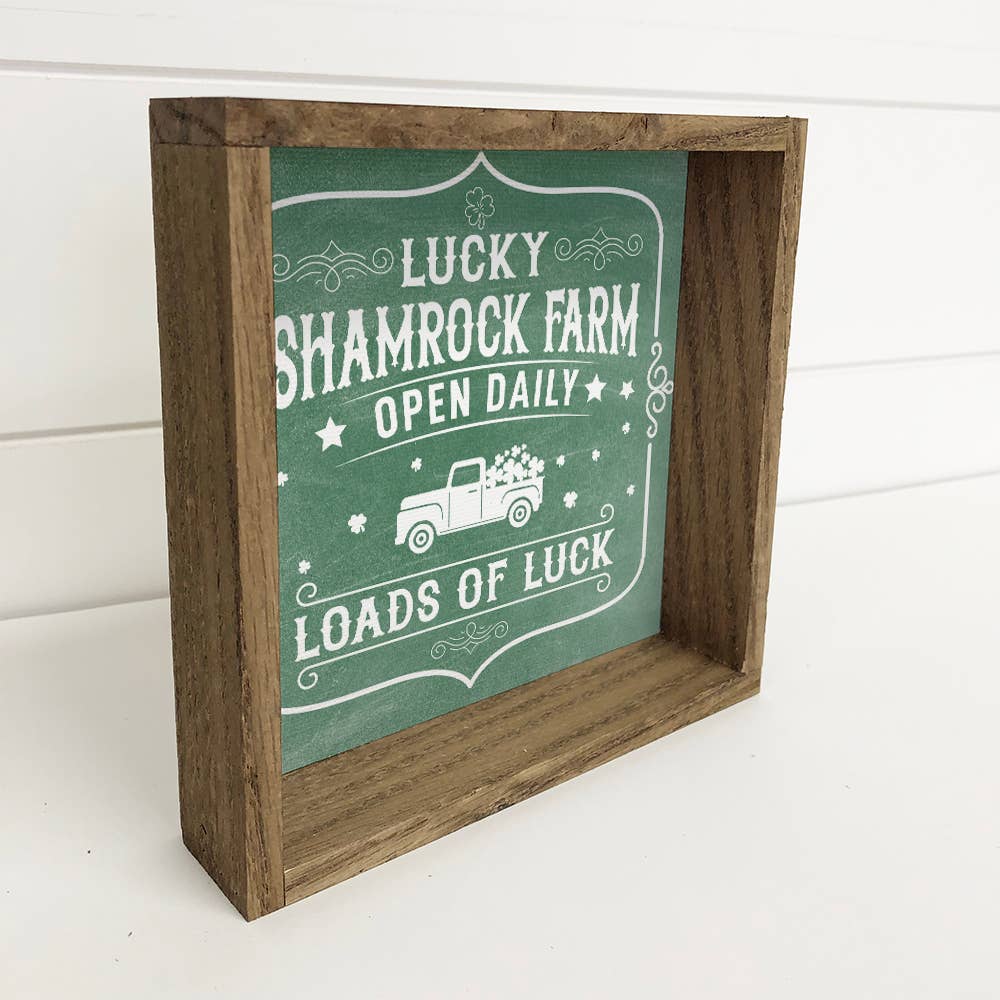 Lucky Shamrock Farm - St. Patrick's Day Canvas Art - Framed