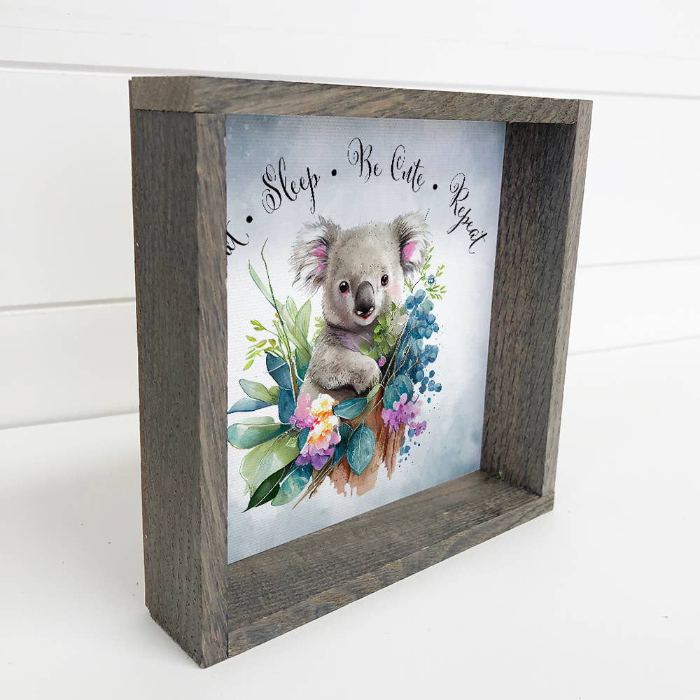 Koala Be Cute - Cute Baby Animal - Nursery Art with Frame