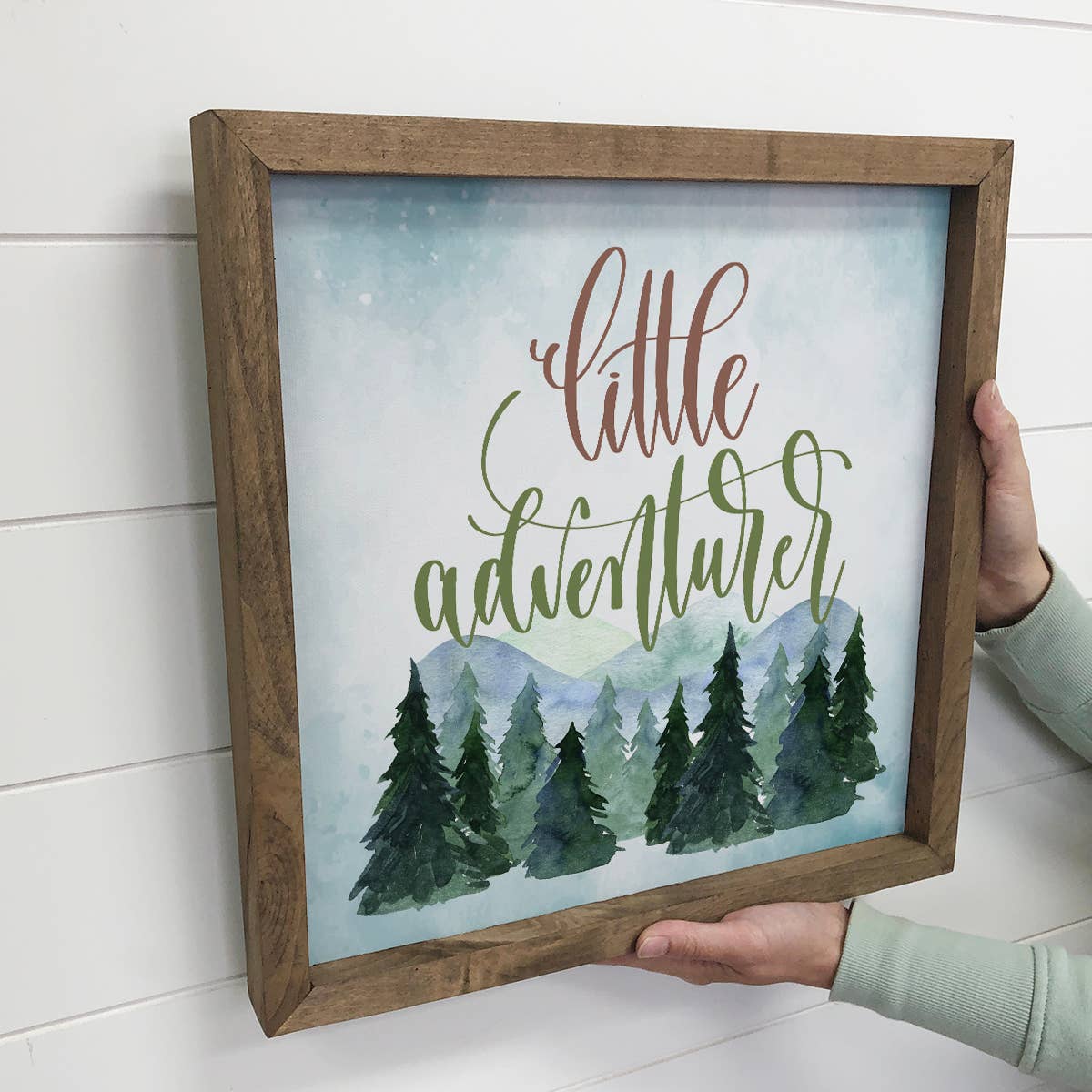 Little Adventurer Baby Mountain Nursery Sign