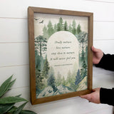 Frank Lloyd Nature Poem - Framed Canvas Art - Cabin Décor