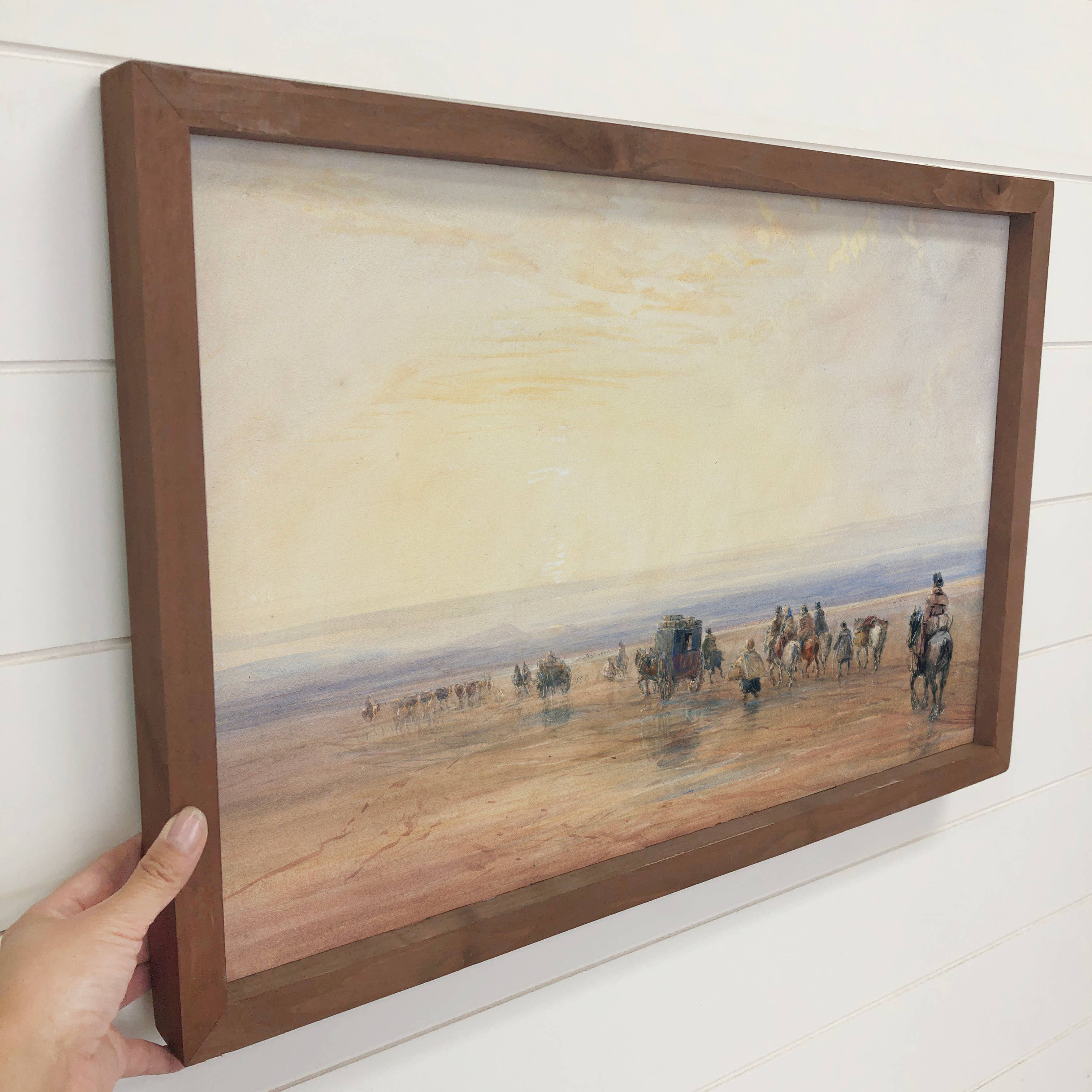 Vintage Migration - Desert Landscape Canvas Art - Framed Art