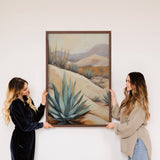 Agave Vista - Desert Landscape Canvas Art - Wood Framed Art