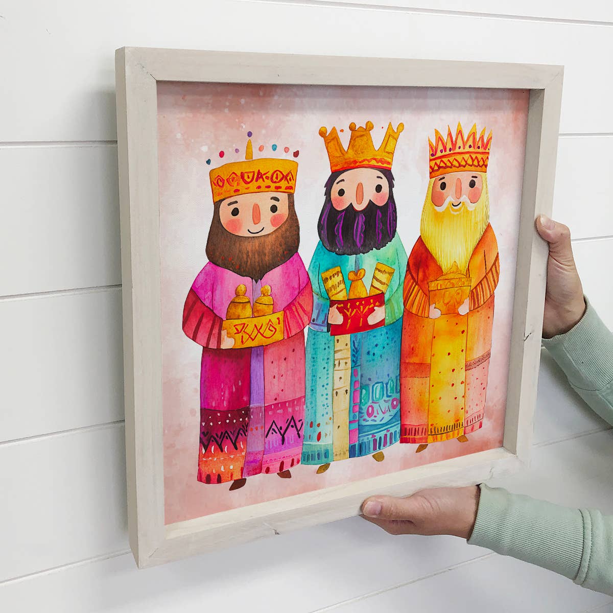 Cute Nativity Three Kings With Gifts - Nativity Canvas Art