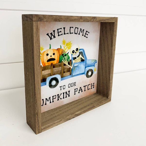 Welcome to Our Pumpkin Patch - Framed Halloween Wall Art