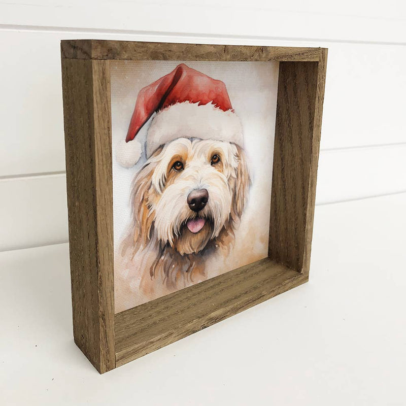 Old English Sheep Dog Santa Hat - Cute Holiday Animal Decor