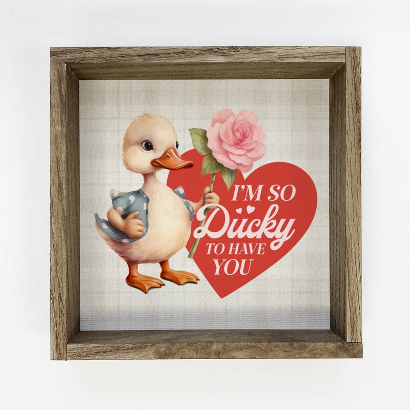 Vintage Valentines I'm So Ducky to Have You - Valentines Day