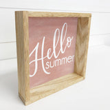 Hello Summer - Cute Summer Word Sign -  Summertime Sign