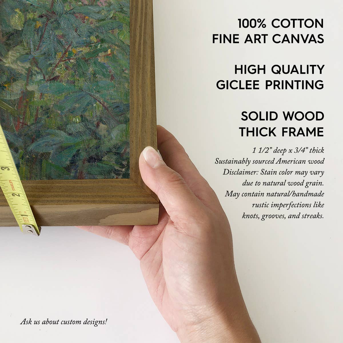 Meadow with Bell Flowers - Nature Canvas Art - Wood Framed