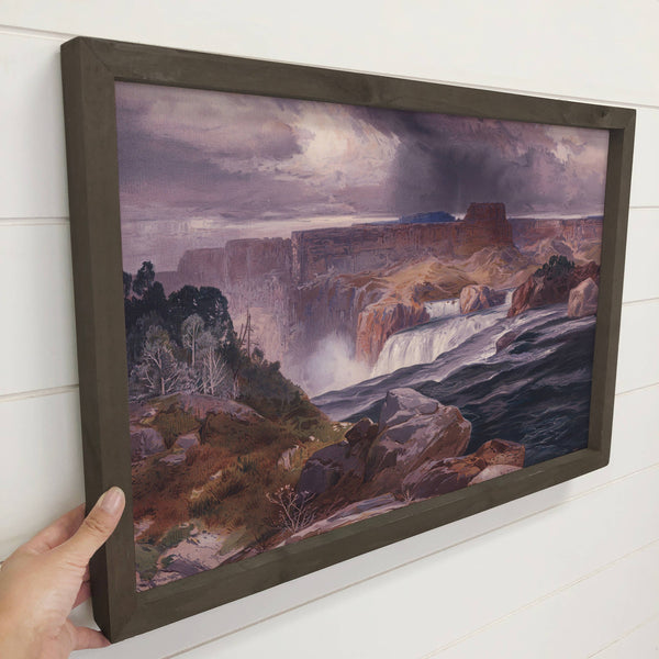 Idaho Snake River Falls - River Canvas Art - Wood Framed Art