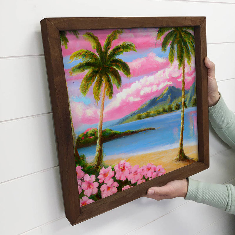 Hawaii Maui Beach Painting Small Canvas Gift Sign