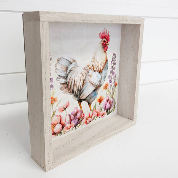 Spring Chicken Soft Colors - Chicken Canvas Art - Framed Art