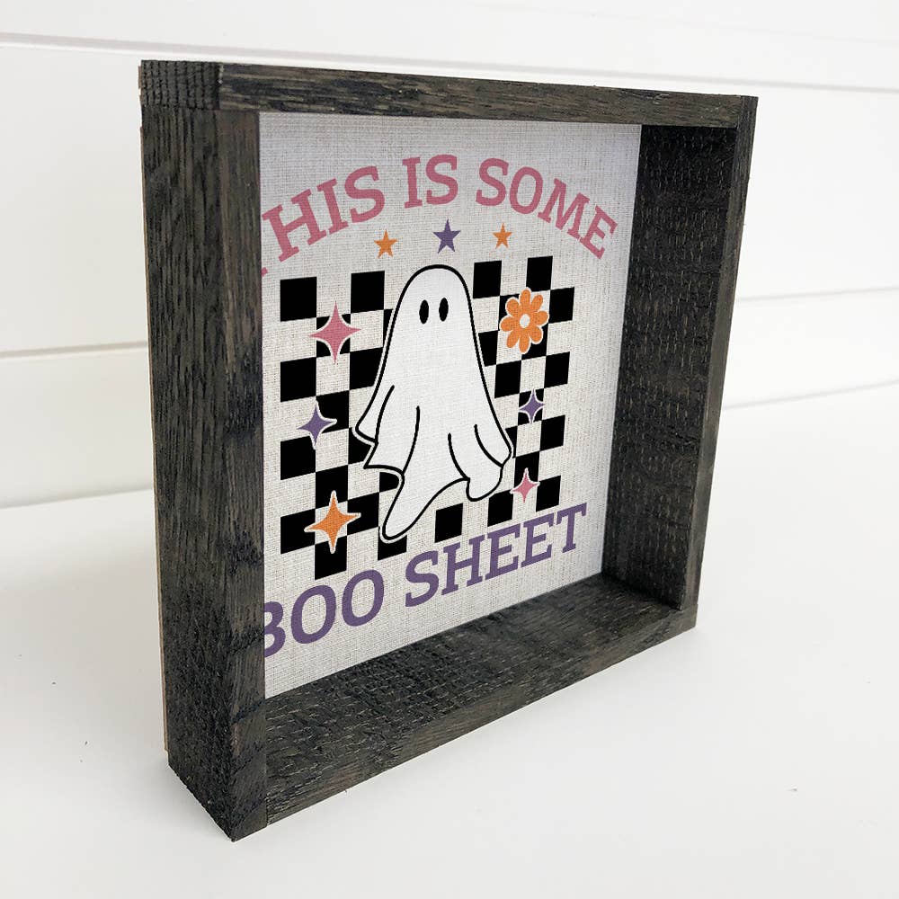 Retro Halloween Boo Sheet - Funny Halloween Canvas Art