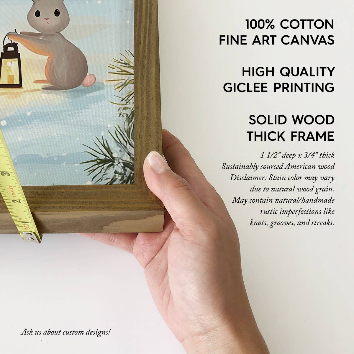 Winter Ski Cabin - Winter Canvas Art - Wood Framed Wall Art