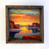 State of Utah Small Canvas Sign Lake Powell Canvas Souvenir