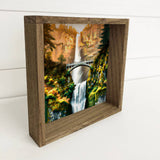 Multnomah Falls Oregon Based Small Souvenir Framed Sign