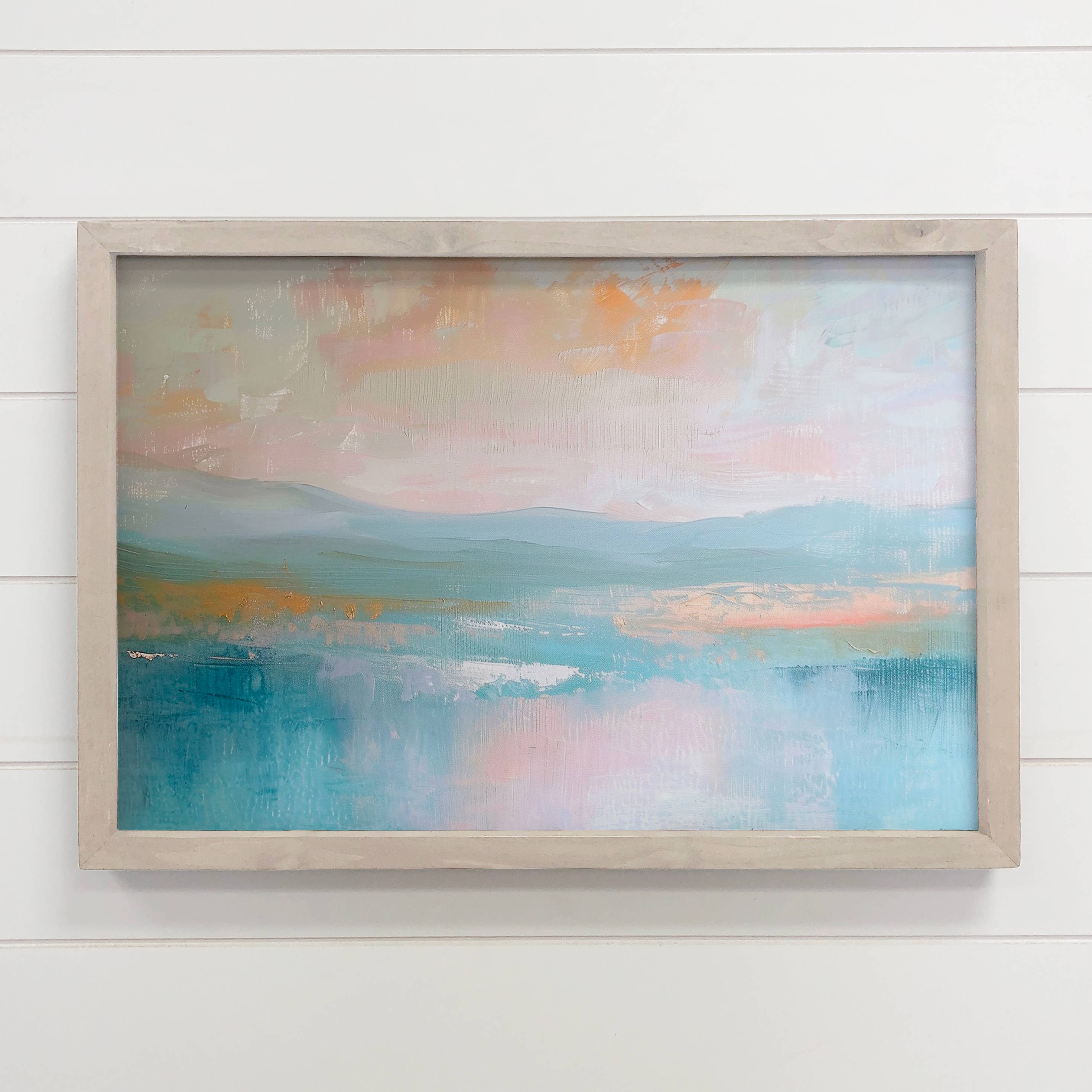 Hazy Pastels - Pastel Abstract Canvas Art - Wood Framed Art