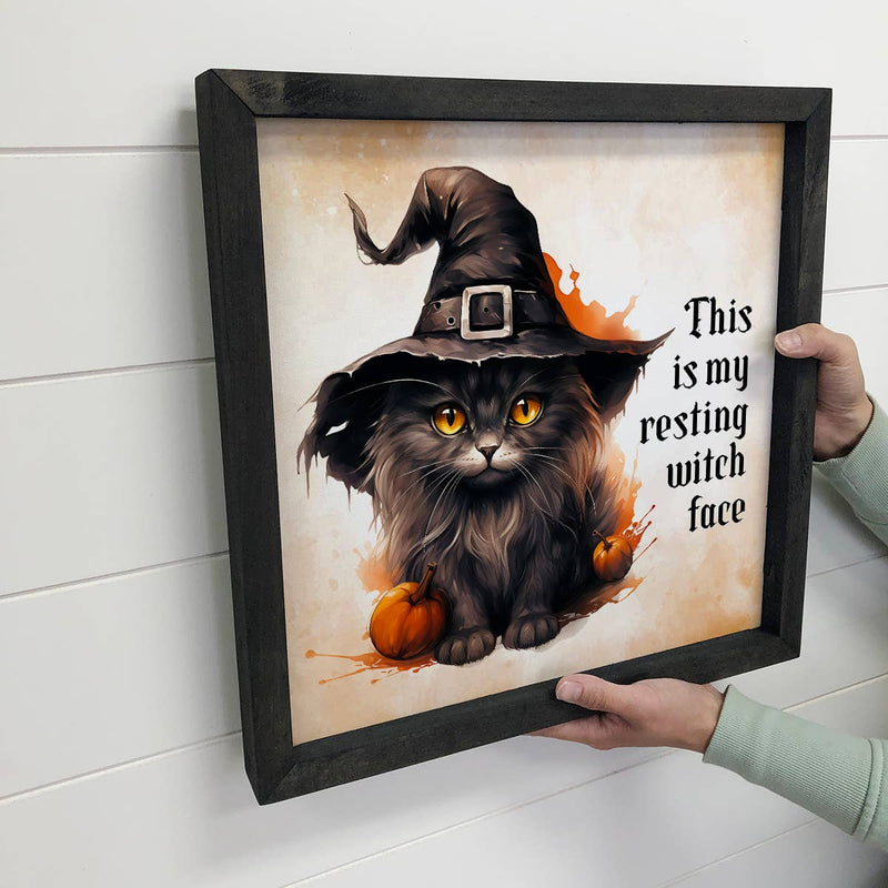 Resting Witch Face - Funny Framed Halloween Art - Animal Art