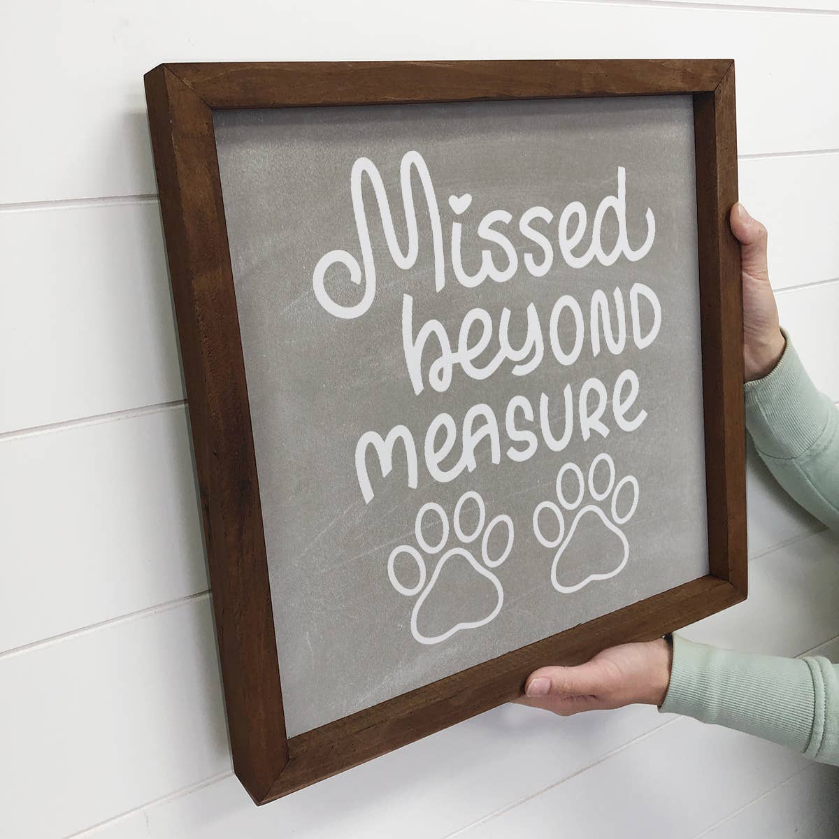 Missed Beyond Measure Animal Grief Wooden Frame