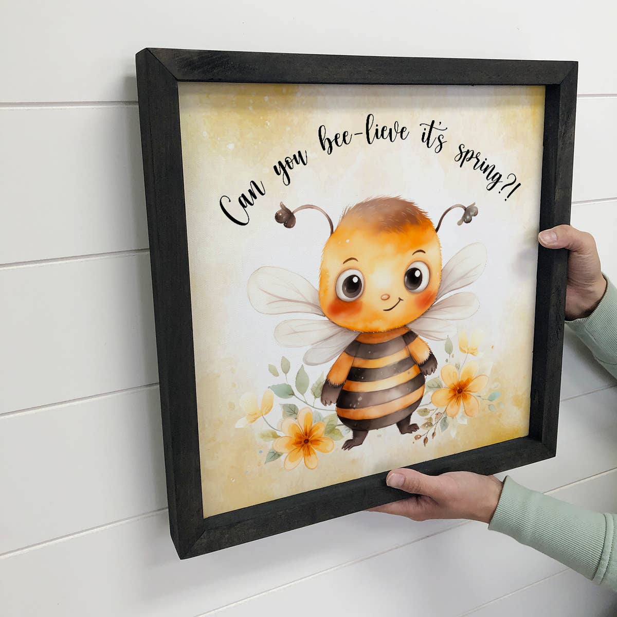 Can You Bee-lieve It's Spring - Spring Time Bee Canvas Art