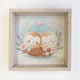 Baby Animal Collection- Sweet Baby Owls- Nursery Print