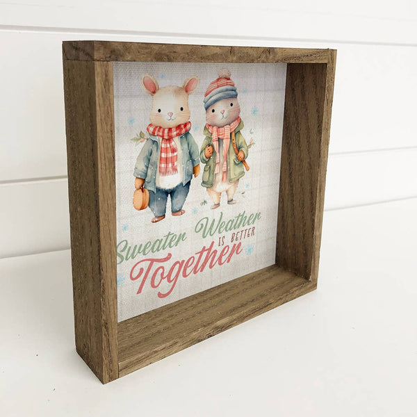 Vintage Sweater Weather Better Together - Holiday Animal Art