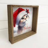 Believe Santa Cat - Cute Animal Holiday Canvas Art - Framed