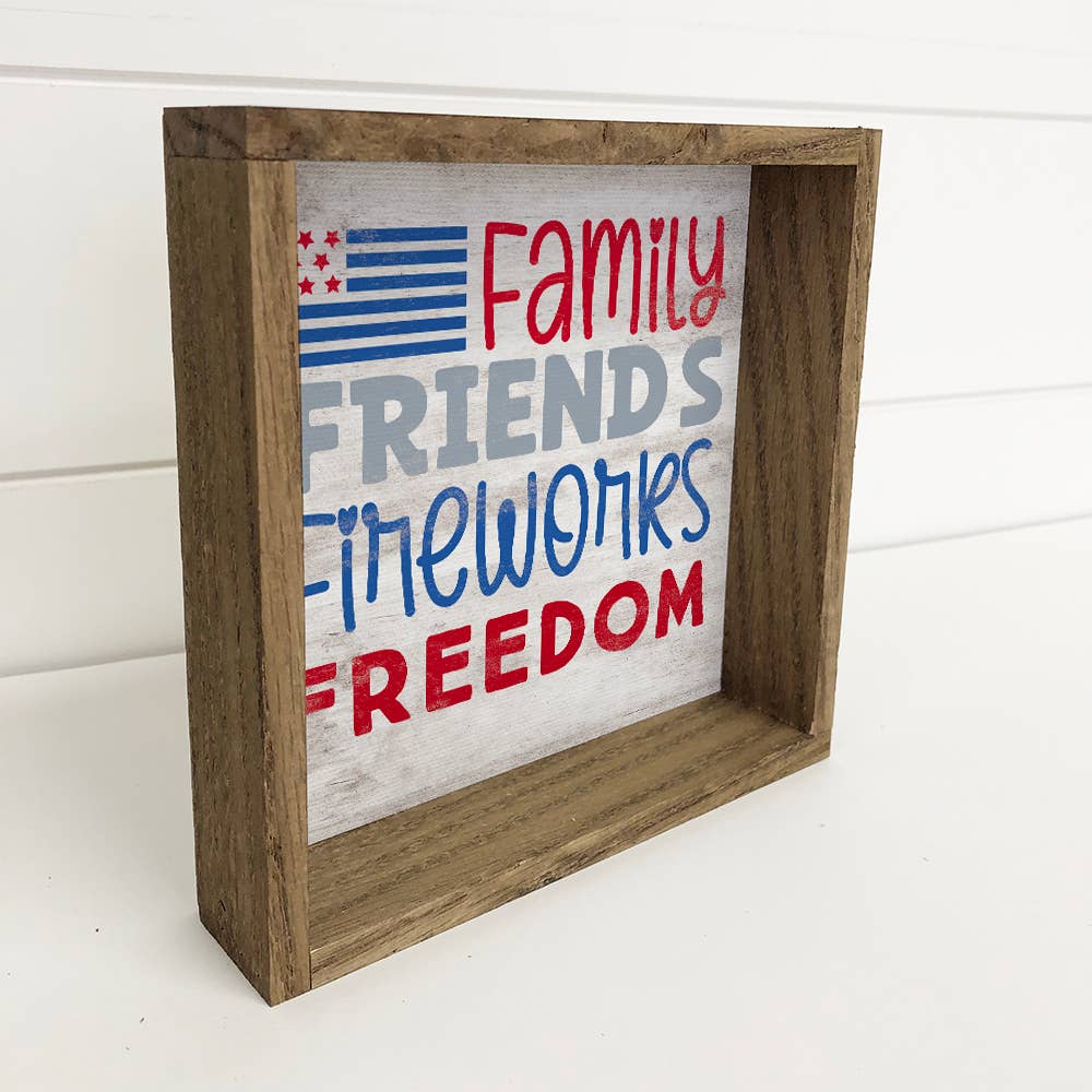 4th of July Friends Family Fireworks Freedom - Patriotic Art