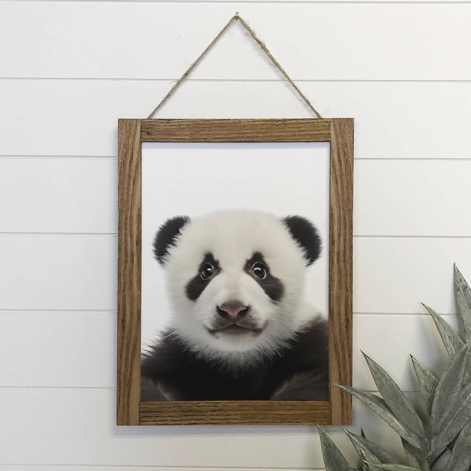 Baby Panda Wood Sign Cute Animal Wall Art for Nursery