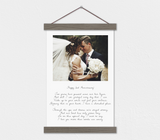 2nd Anniversary Wedding Gift - Poem and Photo Canvas with Wood Frame