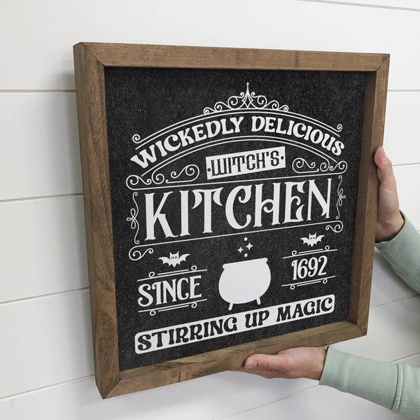 Witch Kitchen - Word Sign Wall Art - Canvas Art with Frame