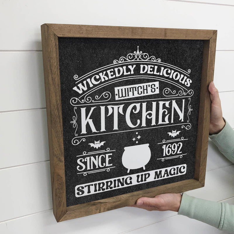 Witch Kitchen - Wickedly Delicious - Halloween Sign Decor