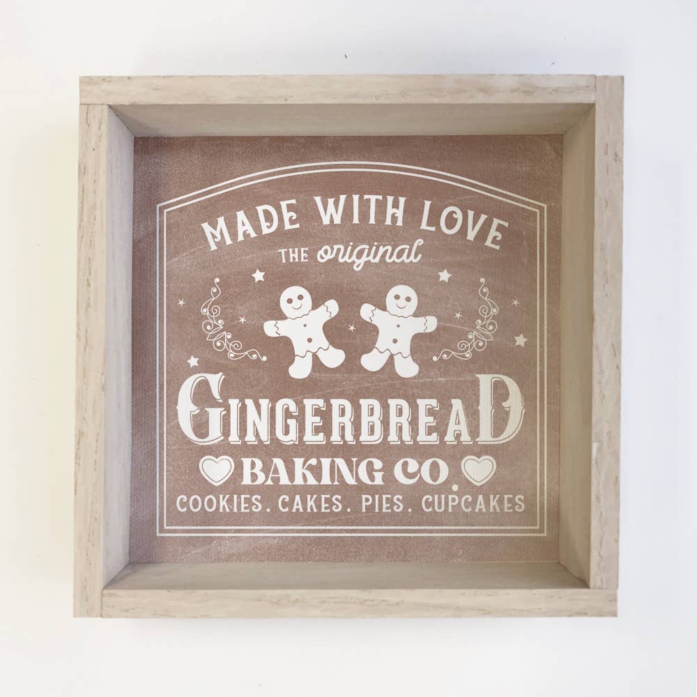 Made With Love Gingerbread Baking Co - Christmas Canvas Art