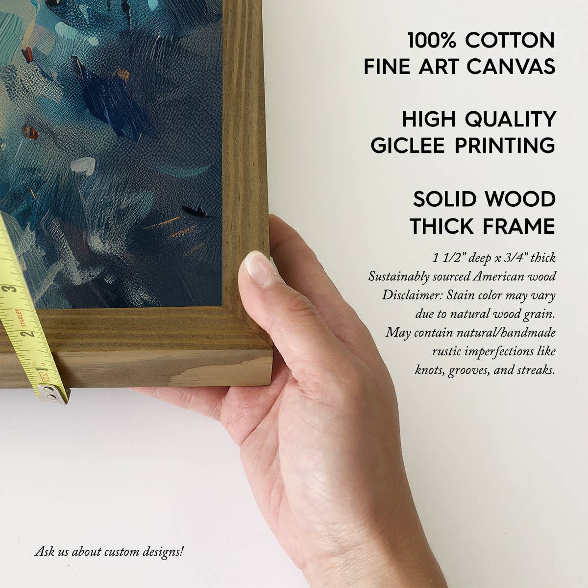 Buck Deer Abstract Painting - Man Cave Canvas Art - Framed