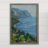 Cove Abstract Painting - Framed Nature Painting - Ocean Art