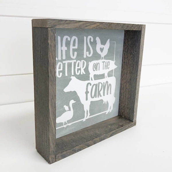Farmhouse Sign- Life is better on the Farm- Blue Kitchen
