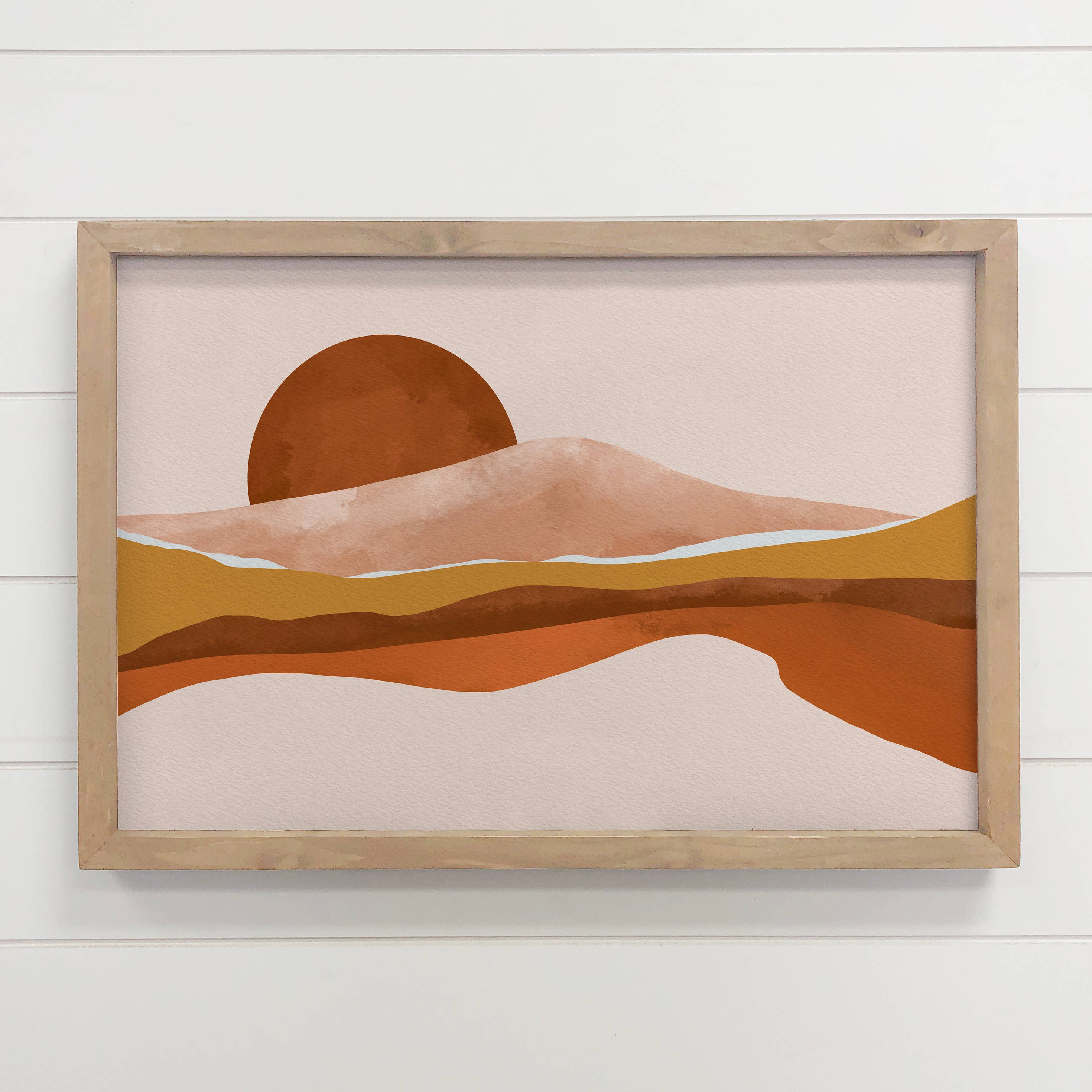 Minimalist Desert Wall Art - Desert Landscape Canvas Art