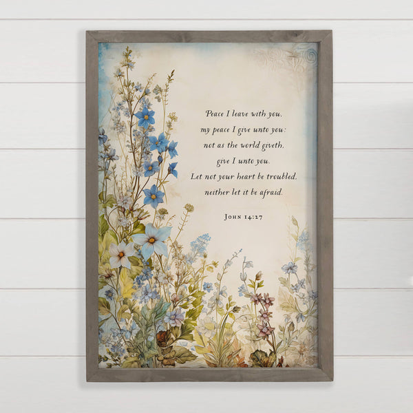Peace Scripture Flowers - Nature Scripture Canvas Art