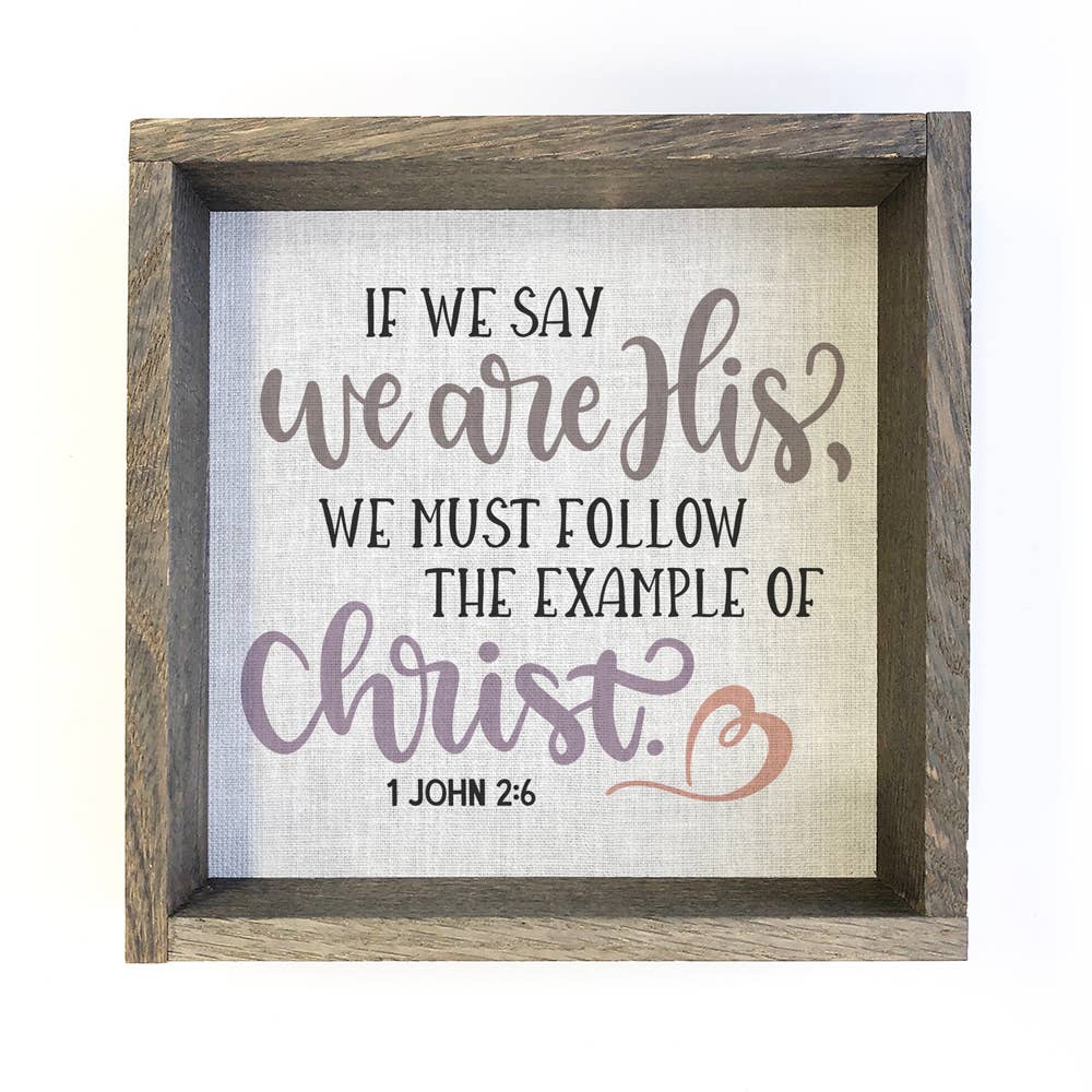 Follow the Example Christ Wall Art - Scripture Canvas Art