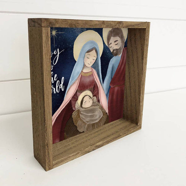 Joy to the World Baby Jesus - Scripture Holiday Canvas Art