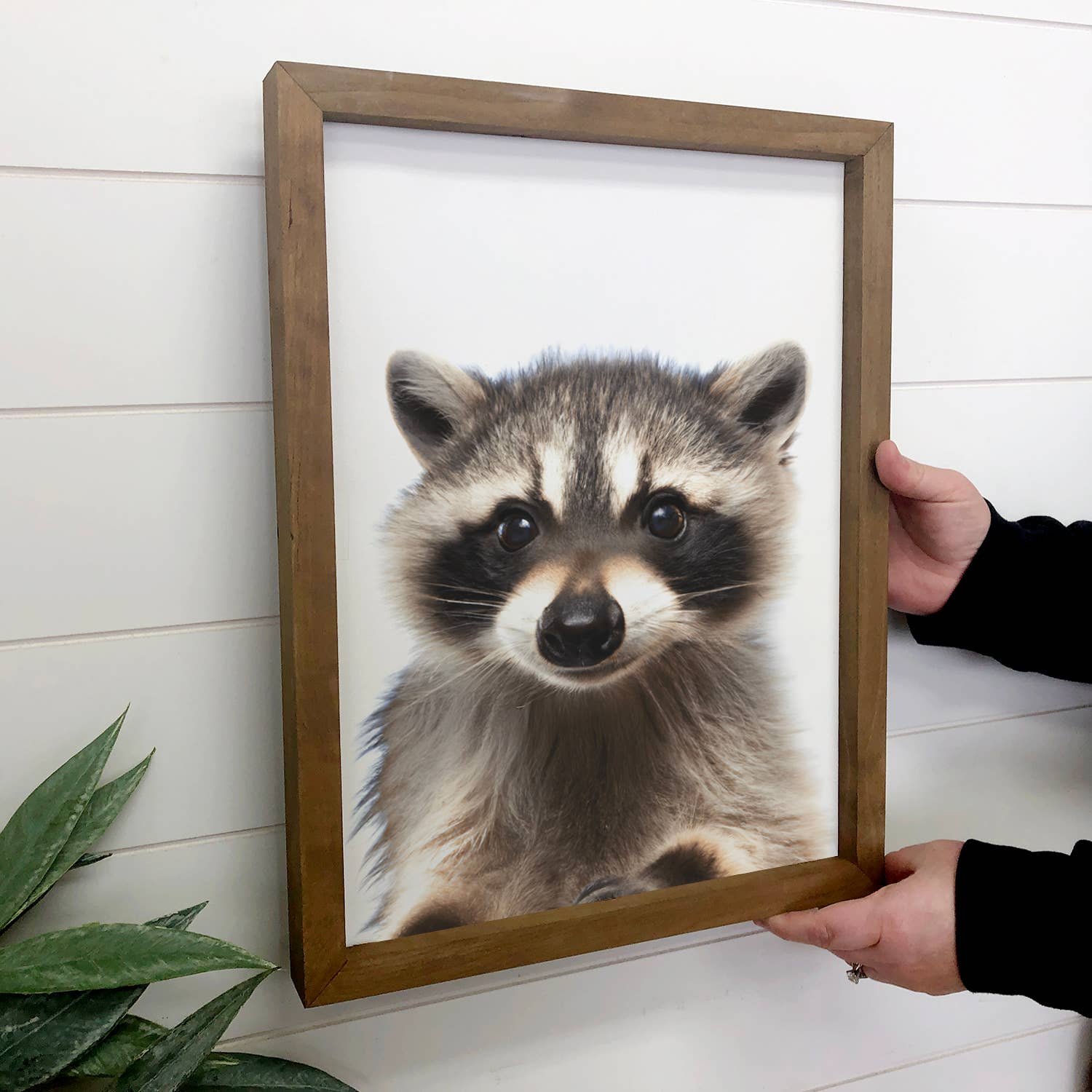 Baby Raccoon Wood Sign Cute Animal Nursery Wall Art