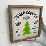 Christmas Sugar Cookie Recipe Small Canvas Sign