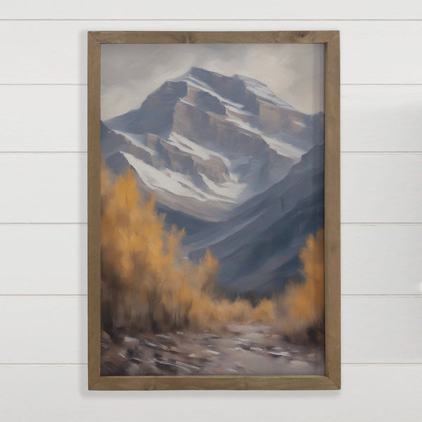 Mount Timpanogos Painting - Wood Framed Nature Canvas Art