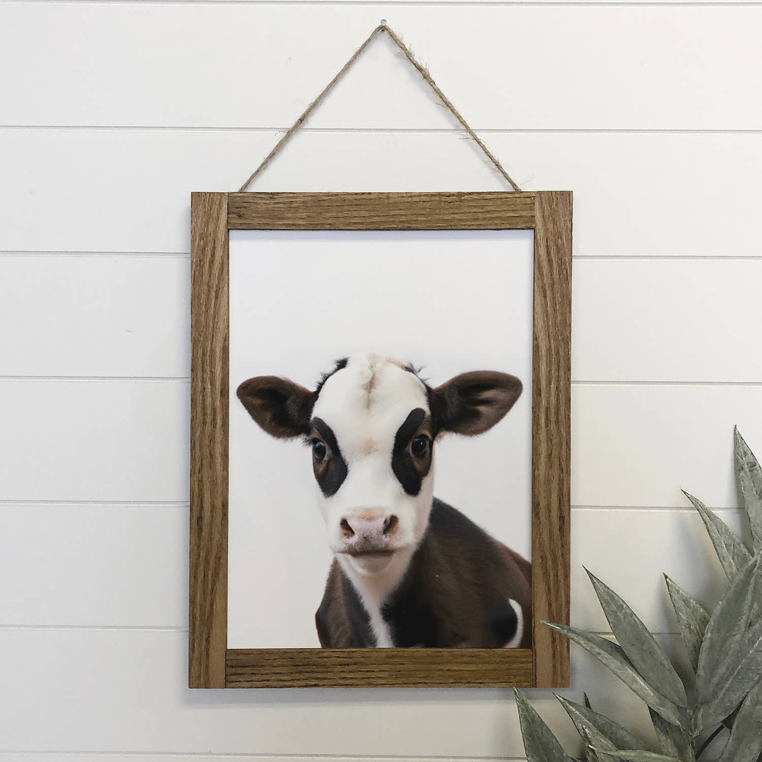 Baby Cow Wood Farmhouse Sign Cute Animal Wall Art