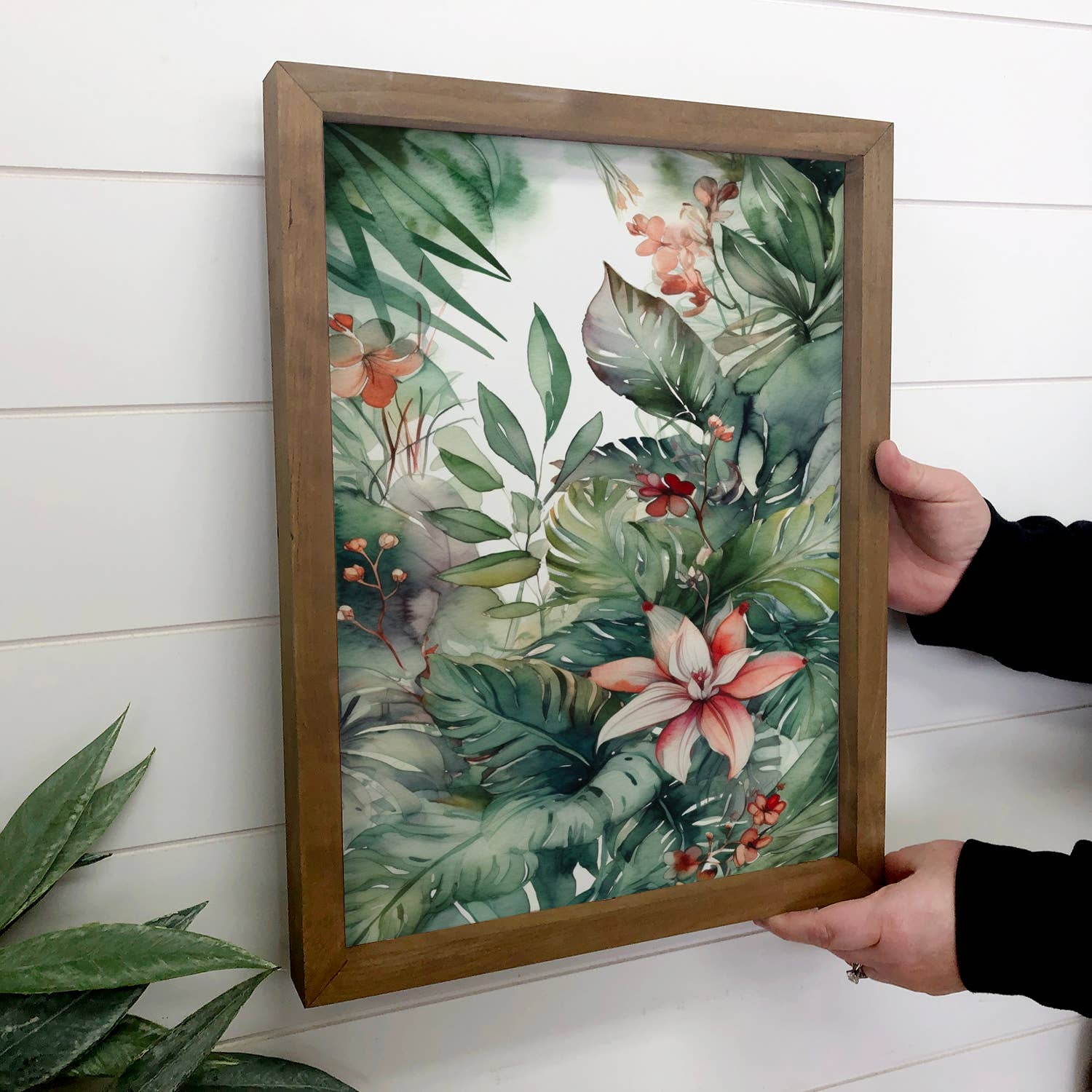 Tropical Bliss Wall Art - Tropical Canvas Art - Wood Framed