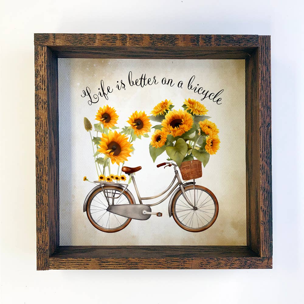 Life is Better on a Bicycle - Cute Summer Vintage Bike Art